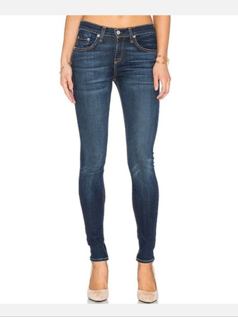 Rag & Bone Clean Kingsbury High Rise Skinny Jeans Dark Wash Size 30